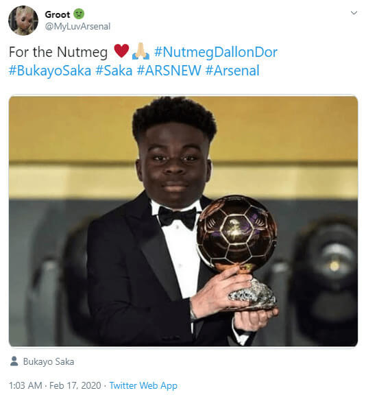 Bukayo Saka Trolled For Ballon D'Or